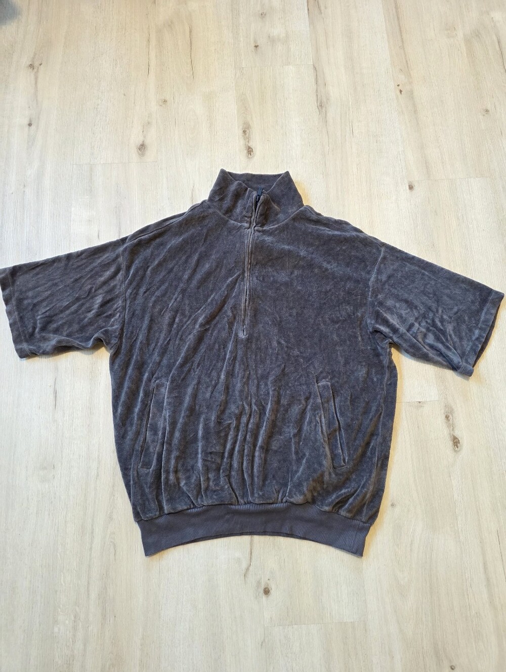 Essentials Fear Of God Velour Oversize Half Zip Pullover Size M
